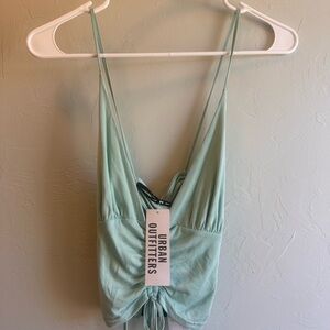 Urban Outfitters Light Green Ruched Top NWT
